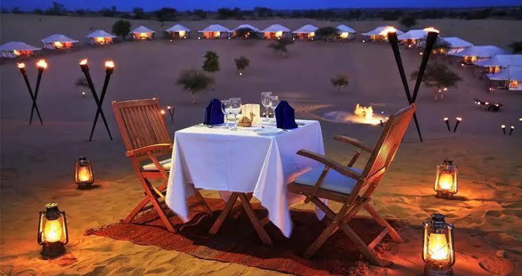 Golden Sandstone Hotel desert safari camp Jaisalmer Eksteriør billede